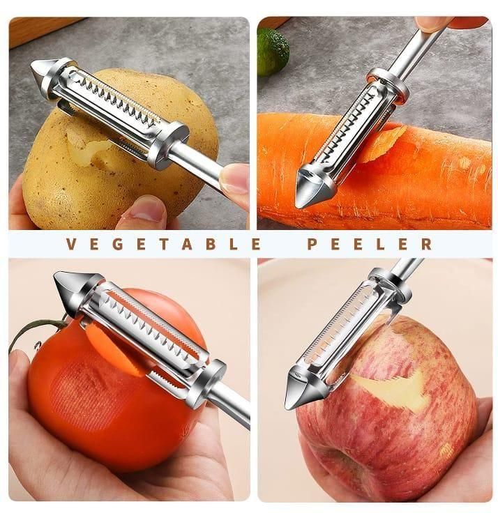 Multifunctional Stainless-Steel Peeler (Pack of 2)