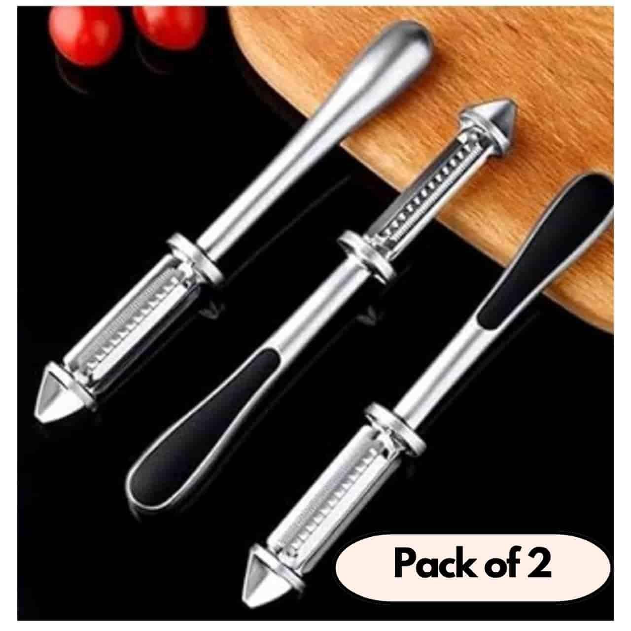 Multifunctional Stainless-Steel Peeler (Pack of 2)
